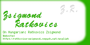 zsigmond ratkovics business card